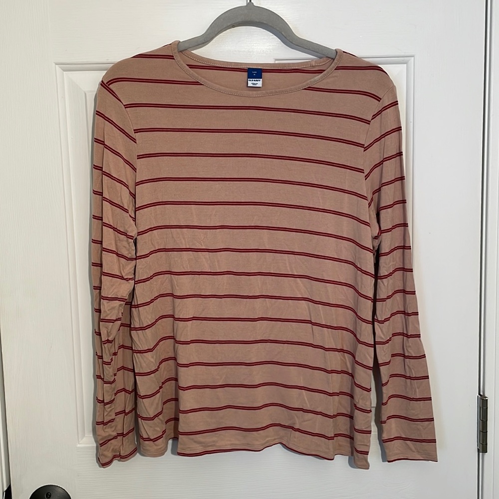 Old Navy Medium Long-sleeved Striped Shirt